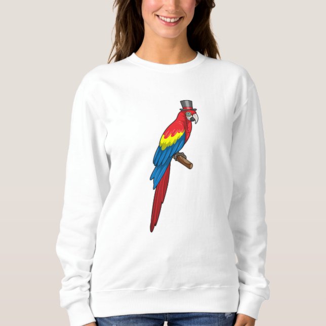 Parrot as Gentleman with Hat Sweatshirt (Front)