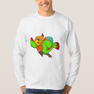 Parrot as Hiker with Backpack T-Shirt