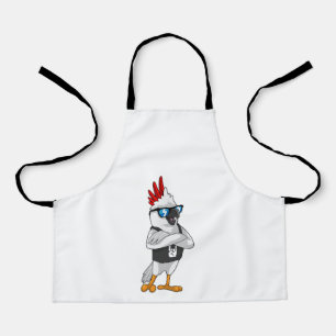Parrot as Musician with Sunglasses Apron