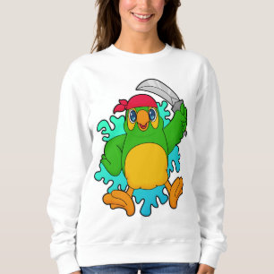Parrot as Pirate with Sword Sweatshirt