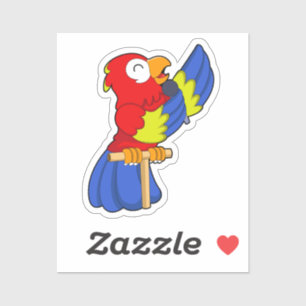 Parrot as Singer with Microphone