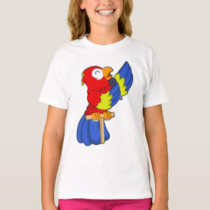 Parrot as Singer with Microphone T-Shirt