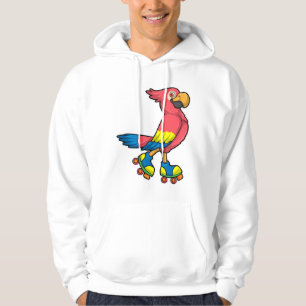 Parrot as Skater with Roller skates Hoodie
