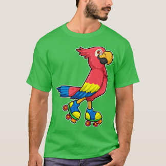 Parrot as Skater with Roller skates T-Shirt