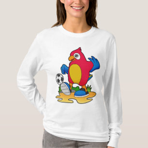 Parrot as Soccer player with Soccer T-Shirt