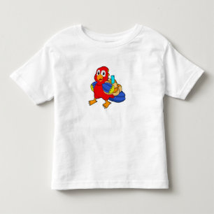 Parrot as Student with Backpack Toddler T-shirt