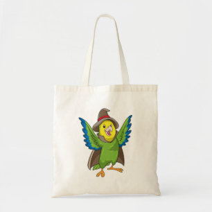 Parrot as Wizard with Hat Tote Bag