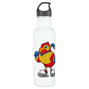 Parrot at Hockey with Hockey stick 710 Ml Water Bottle