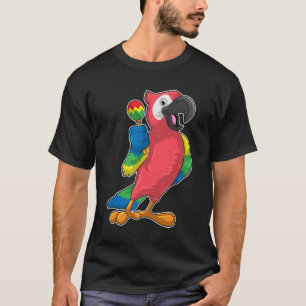 Parrot at Music with Maracas T-Shirt