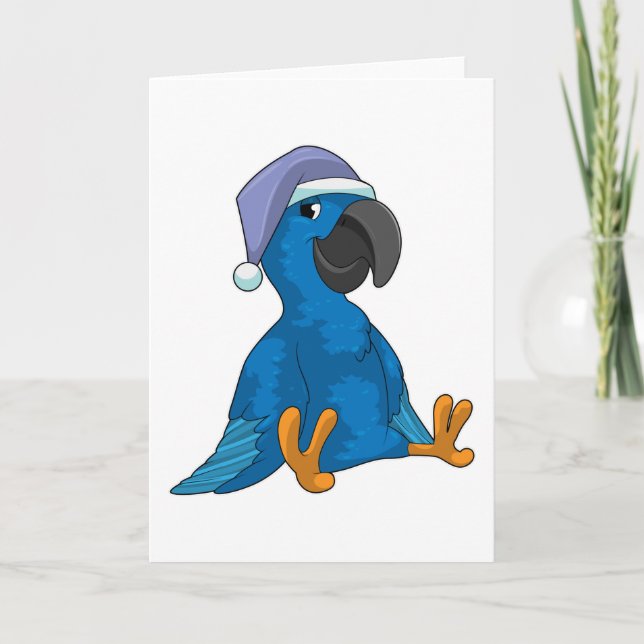 Parrot at Sleeping with Nightcap Card (Front)
