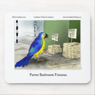 Parrot Bathroom Fixtures Tees Mugs Cards Gifts Mouse Pad