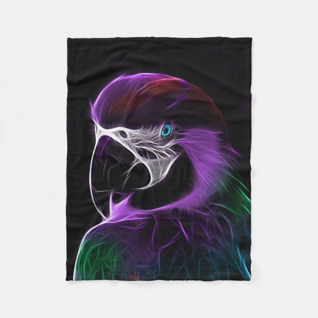 Parrot Bird Fleece Blanket (Front)