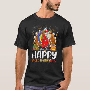 Parrot Bird Halloween Christmas Happy Hallothanks T-Shirt