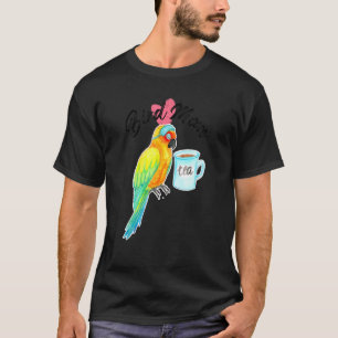Parrot Bird Mom  Sleepy Sun Conure Watercolor T-Shirt