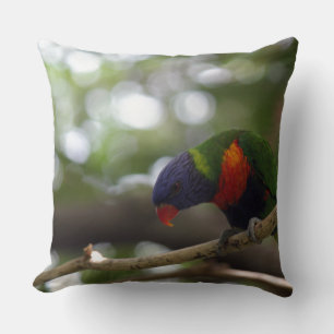 parrot bird tiger print personalize Anniversaries Throw Pillow