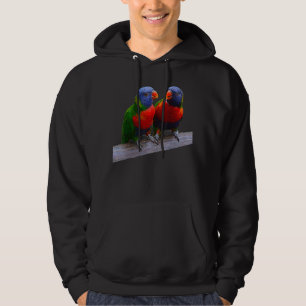 Parrot Bird Two Rainbow Lorikeet Parrots Ornitholo Hoodie
