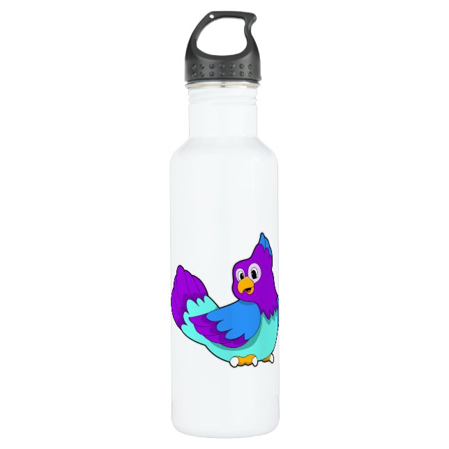 Parrot blue 710 ml water bottle (Front)