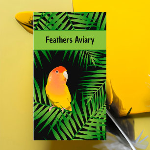 Parrot Breeder Bird Aviary Bright Lovebird Bold Business Card