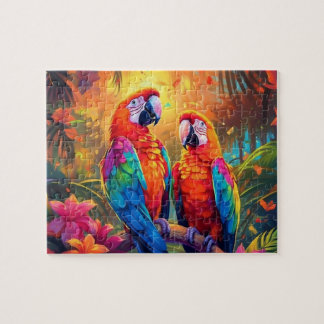 Parrot Cartoon Jigsaw Puzzle