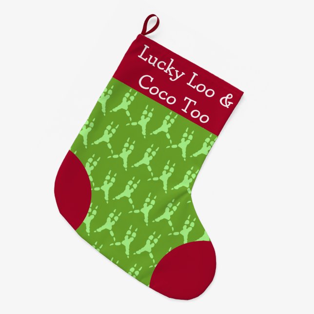 Parrot Christmas Stocking Large Christmas Stocking (Front (Hanging))