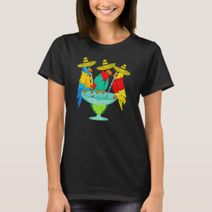 Parrot Cinco De Mayo Drinking Tequila Mexican Fie T-Shirt
