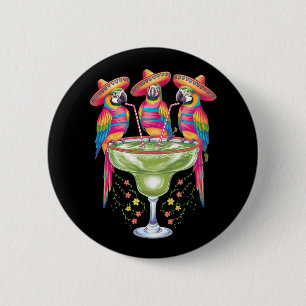 Parrot Cinco De Mayo Funny Drinking Mexican Fiesta 2 Inch Round Button