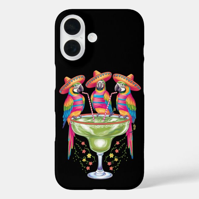 Parrot Cinco De Mayo Funny Drinking Mexican Fiesta Case-Mate iPhone Case (Back)