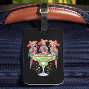 Parrot Cinco De Mayo Funny Drinking Mexican Fiesta Luggage Tag