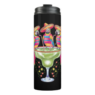 Parrot Cinco De Mayo Funny Drinking Mexican Fiesta Thermal Tumbler