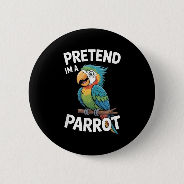 Parrot Costume  2 Inch Round Button (Front)