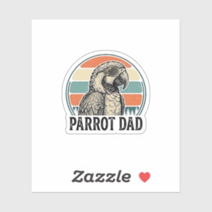 Parrot Dad Vintage Sunset Engraving Shirt Design_1