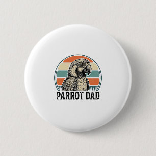 Parrot Dad Vintage Sunset Engraving Shirt Design_1 2 Inch Round Button