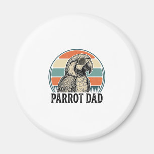 Parrot Dad Vintage Sunset Engraving Shirt Design_1 Magnet