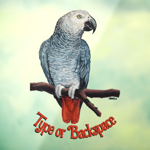Parrot Decal Personalized Parrot Art Window Cling