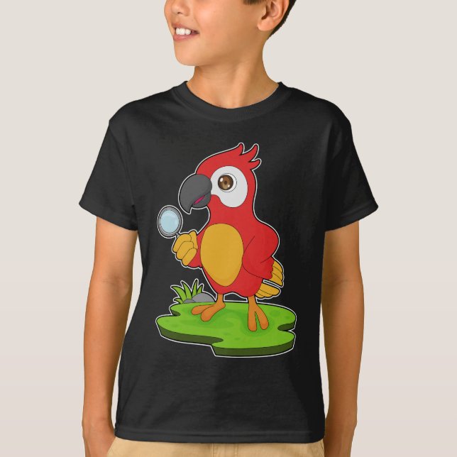 Parrot Detective Magnifying glass T-Shirt (Front)