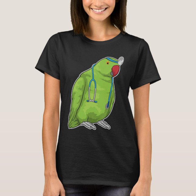 Parrot Doctor Stethoscope T-Shirt (Front)