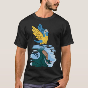 Parrot & Dragon Reflection I Blue throated Macaw T-Shirt