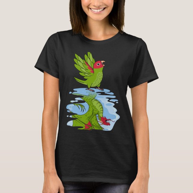 Parrot & Dragon Reflection I Cherry headed Conure T-Shirt (Front)