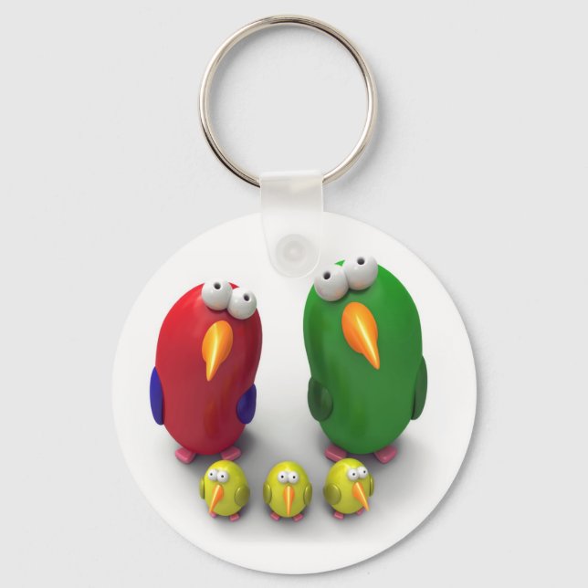 Parrot family keychain (Front)