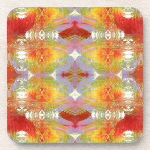 Parrot feathers pattern coaster
