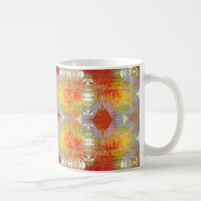 Parrot feathers pattern coffee mug (Right)