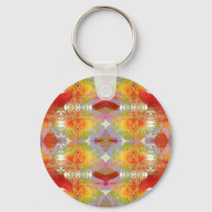 Parrot feathers pattern keychain