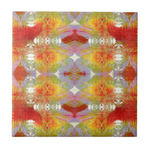 Parrot feathers pattern tile