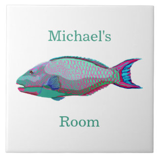 Parrot Fish Kids Room Tile
