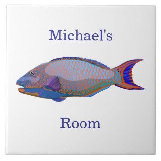 Parrot Fish Room Marker Tile