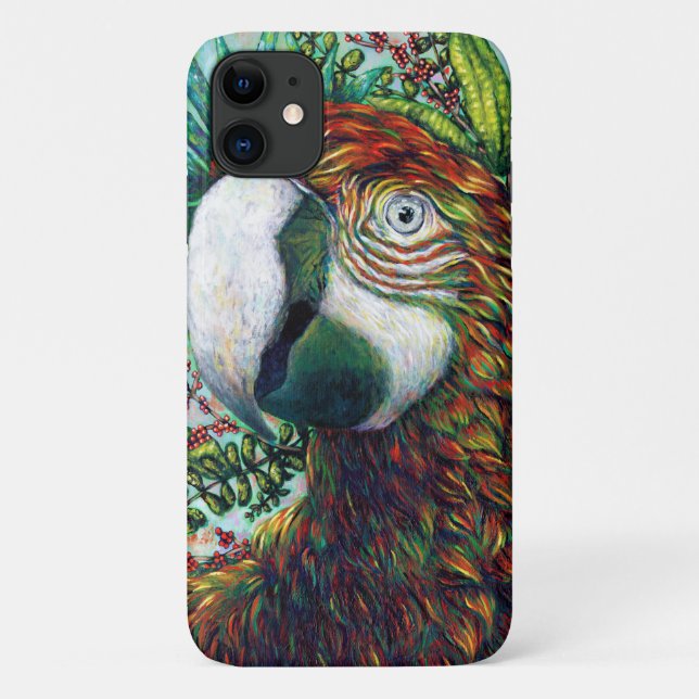 Parrot Floral Tropical Colourful IPhone / IPad Cas Case-Mate iPhone Case (Back)