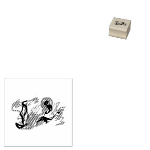 Parrot fun summer  rubber stamp