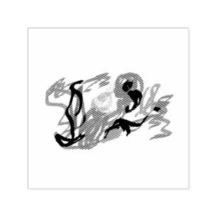 Parrot fun summer  self-inking stamp