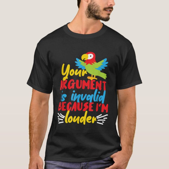 Parrot Gift for Girls and Boys Kids T-Shirt (Front)