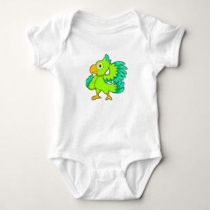 Parrot green baby bodysuit